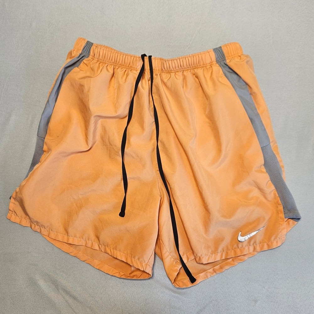 Nike Challenger Running Shorts Mens Small Orange 5" Dri-FIT Athletic